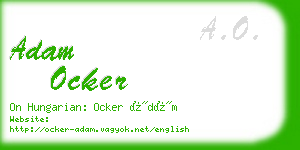 adam ocker business card